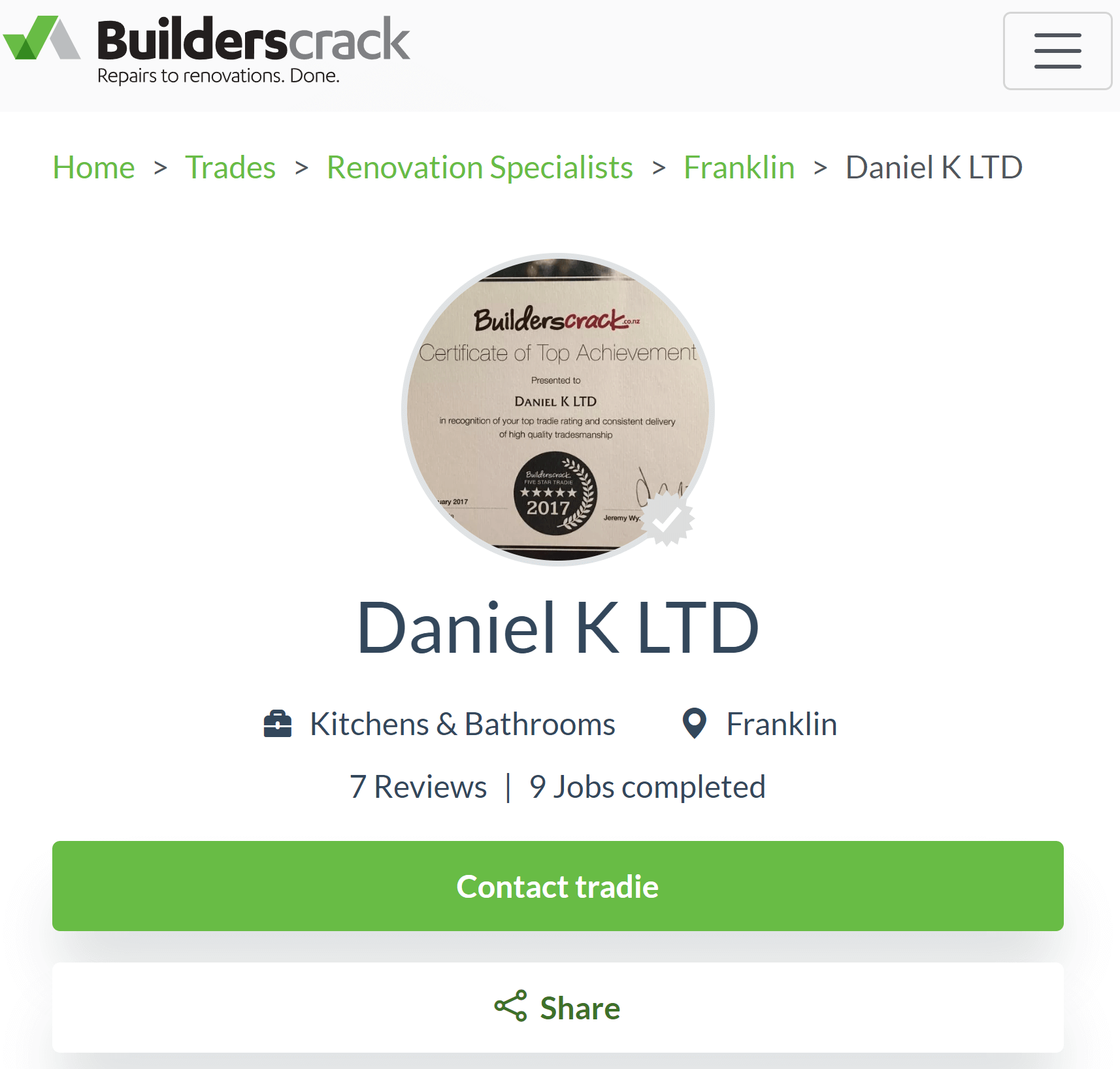 Builderscrack profile